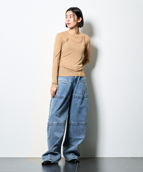 LIVINGTONE(リヴィントーン)の「LIVINGTONE COLETTE T-COLETTE-10:デニムパンツ(デニムパンツ・レディース・ブルー・MEDIUM/SMALL)」の5枚目の写真