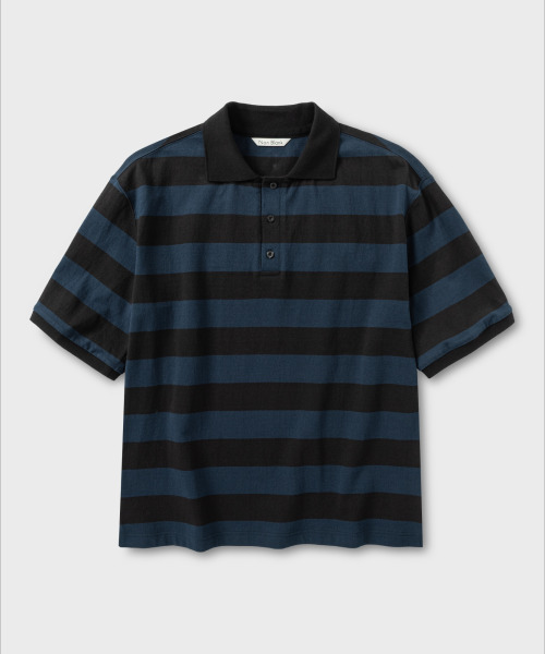 HS Collar T‑shirt NAVY — футболка с воротником, тёмно‑синяя