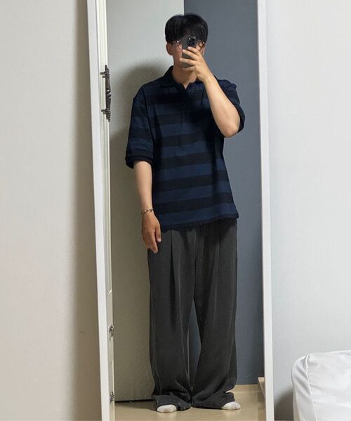 NONBLANK(ノンブランク)の「HSカラーTシャツ_NAVY(ポロシャツ・メンズ・ネイビー・MEDIUM/LARGE/X-LARGE)」の18枚目の写真