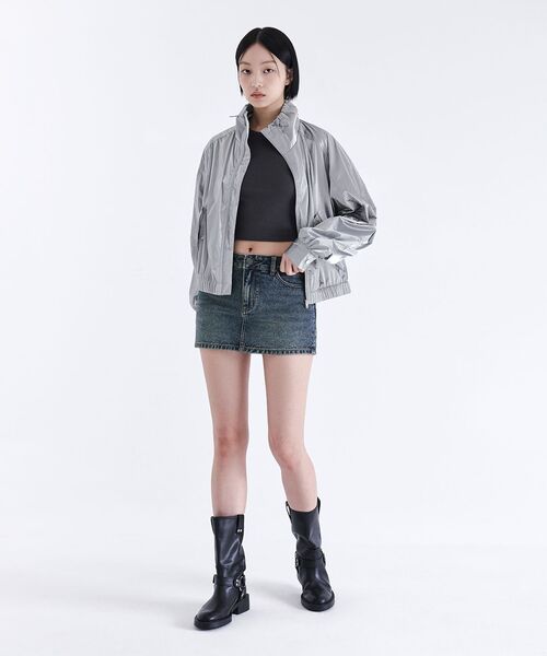 MUSINSA STANDARD WOMAN（ムシンサスタンダードウーマン）の「ウィメンズ ローライズデニムミニスカート [ラスティブルー]（スカート・レディース・その他・SMALL/MEDIUM/LARGE/X-SMALL）」の11枚目の写真
