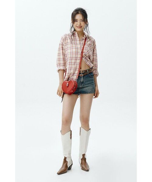 MUSINSA STANDARD WOMAN（ムシンサスタンダードウーマン）の「ウィメンズ ローライズデニムミニスカート [ラスティブルー]（スカート・レディース・その他・SMALL/MEDIUM/LARGE/X-SMALL）」の15枚目の写真