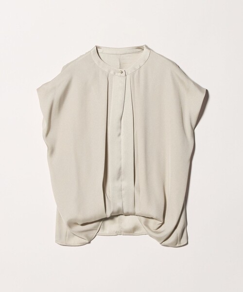 A DAY IN THE LIFE UNITED ARROWS(アデイインザライフユナイテッドアローズ)の「フェイクパールボタン フレンチスリーブブラウス <A DAY IN THE LIFE>(シャツ/ブラウス・レディース・ベージュ/その他1/ダークグレー/その他2・FREE)」の2枚目の写真