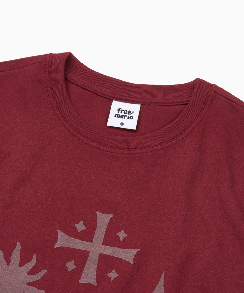 FREEMARIO（フリーマリオ）の「トリニティシンボルTシャツ[バーガンディ]（Tシャツ/カットソー・レディース・バーガンディー・SMALL/MEDIUM）」の3枚目の写真