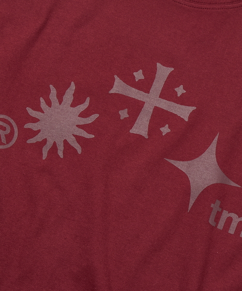 FREEMARIO（フリーマリオ）の「トリニティシンボルTシャツ[バーガンディ]（Tシャツ/カットソー・レディース・バーガンディー・SMALL/MEDIUM）」の4枚目の写真
