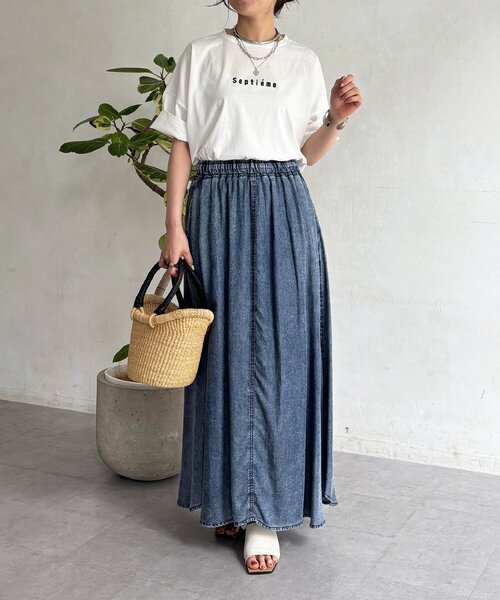 un dix cors（アンディコール）の「バックラインシルケットカットソー（Tシャツ/カットソー・レディース・ブラック/オフホワイト/ホワイト・FREE）」の6枚目の写真