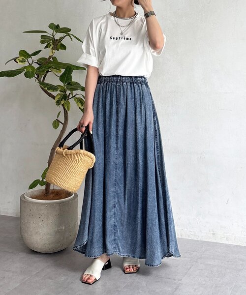 un dix cors（アンディコール）の「バックラインシルケットカットソー（Tシャツ/カットソー・レディース・ブラック/オフホワイト/ホワイト・FREE）」の8枚目の写真