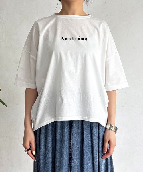 un dix cors（アンディコール）の「バックラインシルケットカットソー（Tシャツ/カットソー・レディース・ブラック/オフホワイト/ホワイト・FREE）」の10枚目の写真