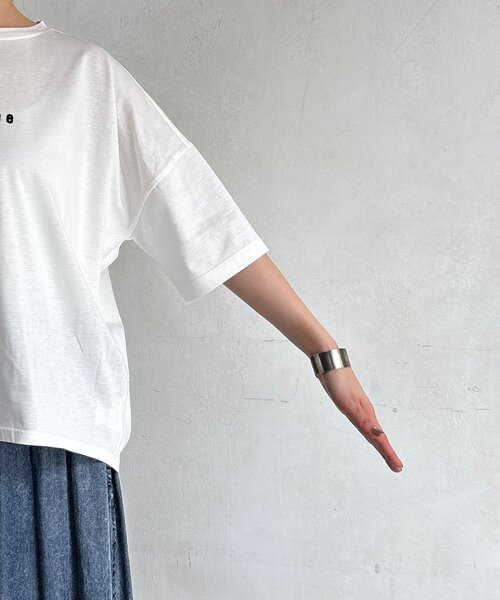 un dix cors（アンディコール）の「バックラインシルケットカットソー（Tシャツ/カットソー・レディース・ブラック/オフホワイト/ホワイト・FREE）」の14枚目の写真