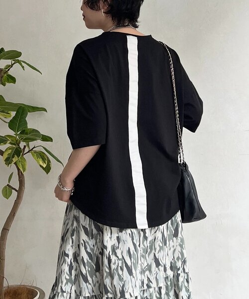 un dix cors（アンディコール）の「バックラインシルケットカットソー（Tシャツ/カットソー・レディース・ブラック/オフホワイト/ホワイト・FREE）」の19枚目の写真