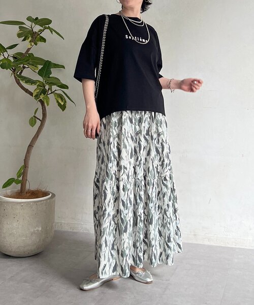 un dix cors（アンディコール）の「バックラインシルケットカットソー（Tシャツ/カットソー・レディース・ブラック/オフホワイト/ホワイト・FREE）」の22枚目の写真