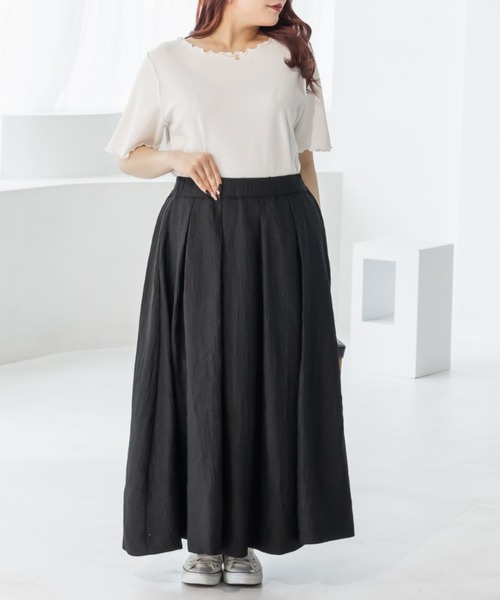 CLETTE(クレット)の「CLETTEオリジナル半袖メロープルオーバー(Tシャツ/カットソー・レディース・オフホワイト/その他/ブラック・4L/3L/LL)」の5枚目の写真