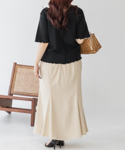 CLETTE(クレット)の「CLETTEオリジナル半袖メロープルオーバー(Tシャツ/カットソー・レディース・オフホワイト/その他/ブラック・4L/3L/LL)」の9枚目の写真