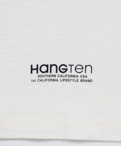 HANGTEN(ハンテン)の「【HANGTEN/ハンテン】スラブ天竺パネルプリントTシャツ/ボーダー柄 サーフ系 リラックス 夏(Tシャツ/カットソー・メンズ・ネイビー/アイボリー/モカ・X-LARGE/LARGE/MEDIUM)」の9枚目の写真