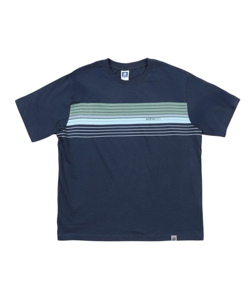 HANGTEN(ハンテン)の「【HANGTEN/ハンテン】スラブ天竺パネルプリントTシャツ/ボーダー柄 サーフ系 リラックス 夏(Tシャツ/カットソー・メンズ・ネイビー/アイボリー/モカ・X-LARGE/LARGE/MEDIUM)」の13枚目の写真
