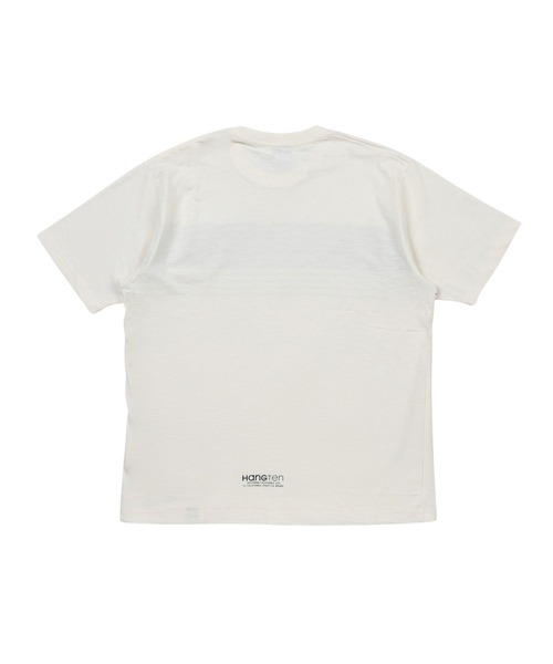HANGTEN(ハンテン)の「【HANGTEN/ハンテン】スラブ天竺パネルプリントTシャツ/ボーダー柄 サーフ系 リラックス 夏(Tシャツ/カットソー・メンズ・ネイビー/アイボリー/モカ・X-LARGE/LARGE/MEDIUM)」の5枚目の写真