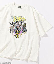 MARVEL/マーベル/X-MEN/クルーネックTシャツ/静電フロッキー加工