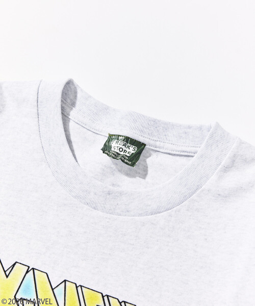 FREAK'S STORE(フリークスストア)の「MARVEL/マーベル/X-MEN/クルーネックTシャツ/静電フロッキー加工(Tシャツ/カットソー・メンズ・ブラック/ホワイト/ライトグレー・MEDIUM/LARGE)」の5枚目の写真