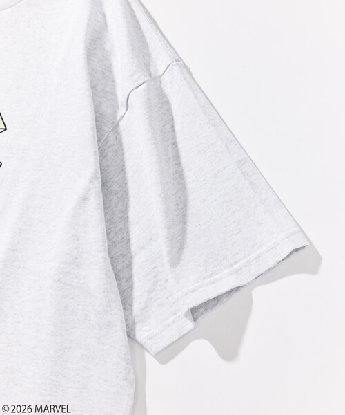 FREAK'S STORE(フリークスストア)の「MARVEL/マーベル/X-MEN/クルーネックTシャツ/静電フロッキー加工(Tシャツ/カットソー・メンズ・ブラック/ホワイト/ライトグレー・MEDIUM/LARGE)」の7枚目の写真