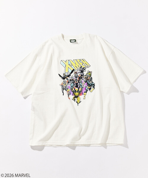 FREAK'S STORE(フリークスストア)の「MARVEL/マーベル/X-MEN/クルーネックTシャツ/静電フロッキー加工(Tシャツ/カットソー・メンズ・ブラック/ホワイト/ライトグレー・MEDIUM/LARGE)」の13枚目の写真