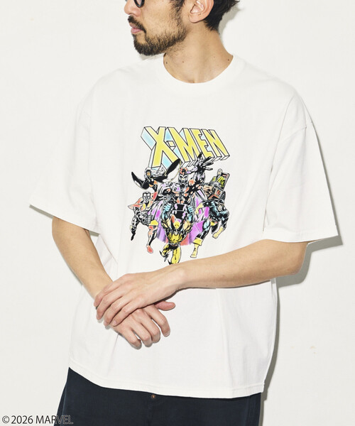 FREAK'S STORE(フリークスストア)の「MARVEL/マーベル/X-MEN/クルーネックTシャツ/静電フロッキー加工(Tシャツ/カットソー・メンズ・ブラック/ホワイト/ライトグレー・MEDIUM/LARGE)」の21枚目の写真