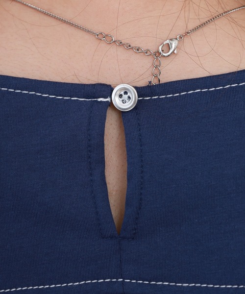 A.N.L(エーエヌエル レーベル)の「A.N.L デニム切替ロゴ半袖カットソー(Tシャツ/カットソー・レディース・ブラック/インディゴブルー・38)」の19枚目の写真