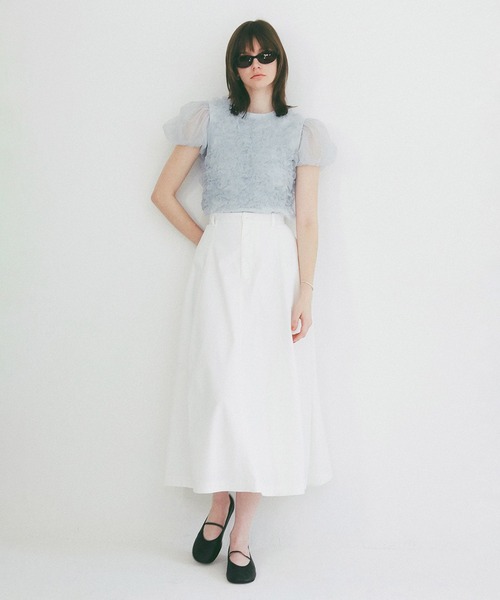 CLANE(クラネ)の「COCOON LINE VOLUME SKIRT(スカート・レディース・ベージュ/ブラック/ホワイト・1/0)」の8枚目の写真