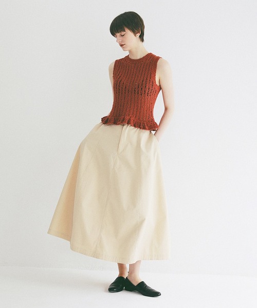 CLANE(クラネ)の「COCOON LINE VOLUME SKIRT(スカート・レディース・ベージュ/ブラック/ホワイト・1/0)」の13枚目の写真