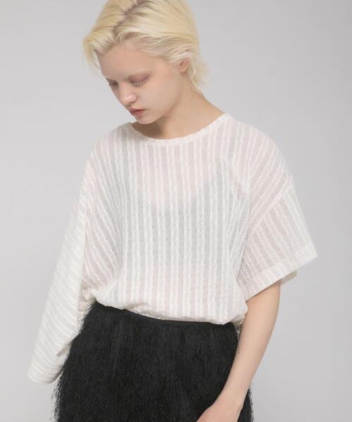 LAATO(ラート)の「lace tee(Tシャツ/カットソー・レディース・ホワイト/スミクロ・FREE)」の11枚目の写真