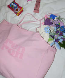 RONRON（ロンロン）の「LOGO NYLON SHOPPER SOFT PINK（ボストンバッグ）」