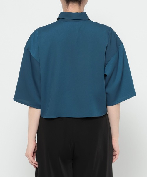 HARE（ハレ）の「チャイナカナグショートシャツ(HARE)（シャツ/ブラウス・レディース・ホワイト/ブルー系その他/ブラック/ブルー/グリーン・FREE）」の20枚目の写真
