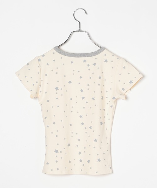 3.3 Field Trip (3.3フィールドトリップ)の「3.3 Field Trip/スターリンガーT(Tシャツ/カットソー・レディース・オフホワイト/ブラック・FREE)」の7枚目の写真