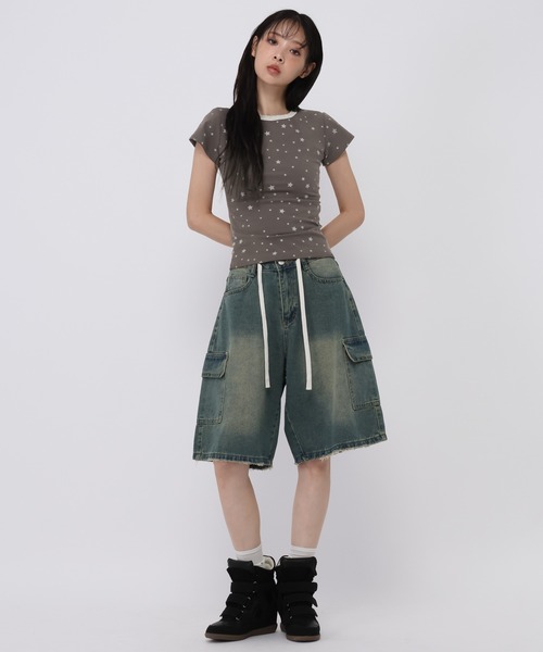 3.3 Field Trip (3.3フィールドトリップ)の「3.3 Field Trip/スターリンガーT(Tシャツ/カットソー・レディース・オフホワイト/ブラック・FREE)」の17枚目の写真