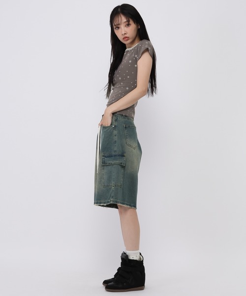 3.3 Field Trip (3.3フィールドトリップ)の「3.3 Field Trip/スターリンガーT(Tシャツ/カットソー・レディース・オフホワイト/ブラック・FREE)」の16枚目の写真