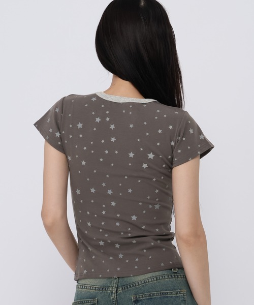 3.3 Field Trip (3.3フィールドトリップ)の「3.3 Field Trip/スターリンガーT(Tシャツ/カットソー・レディース・オフホワイト/ブラック・FREE)」の12枚目の写真