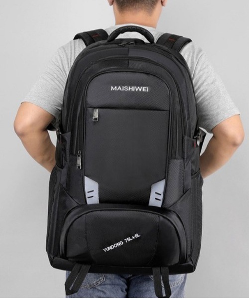 BACKYARD FAMILY（バックヤードファミリー）の「バックパック 大容量 キャンプ リュック pmybagpack03（バックパック/リュック・メンズ・ブラック/レッド/ネイビー・FREE）」の7枚目の写真