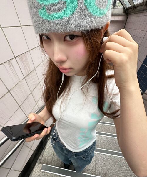 KIJIKO(キジコ)の「ke406. Kijiko Big Logo Semi-Crop Tee White(Tシャツ/カットソー・レディース・ホワイト・FREE)」の9枚目の写真