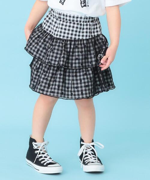 SHOO・LA・RUE(シューラルー)の「【100-130cm】ギンガムティアードスカート(スカート・キッズ・ブラック/パープル・13/12/11/10)」の11枚目の写真