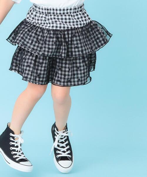 SHOO・LA・RUE(シューラルー)の「【100-130cm】ギンガムティアードスカート(スカート・キッズ・ブラック/パープル・13/12/11/10)」の12枚目の写真