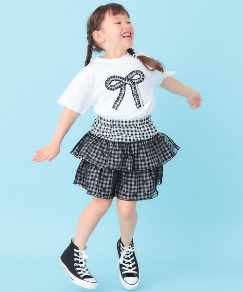 SHOO・LA・RUE(シューラルー)の「【100-130cm】ギンガムティアードスカート(スカート・キッズ・ブラック/パープル・13/12/11/10)」の13枚目の写真