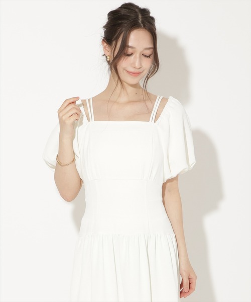 WILLSELECTION(ウィルセレクション)の「2WAYスリーブティアードワンピース(ワンピース・レディース・グリーン/オフホワイト/ブラック・FREE)」の8枚目の写真