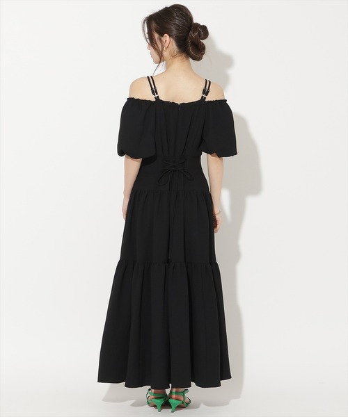 WILLSELECTION(ウィルセレクション)の「2WAYスリーブティアードワンピース(ワンピース・レディース・グリーン/オフホワイト/ブラック・FREE)」の13枚目の写真
