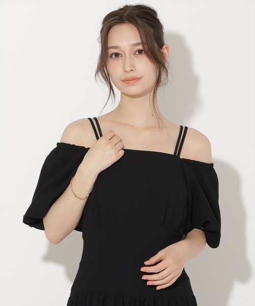WILLSELECTION(ウィルセレクション)の「2WAYスリーブティアードワンピース(ワンピース・レディース・グリーン/オフホワイト/ブラック・FREE)」の14枚目の写真