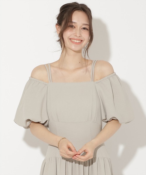 WILLSELECTION(ウィルセレクション)の「2WAYスリーブティアードワンピース(ワンピース・レディース・グリーン/オフホワイト/ブラック・FREE)」の18枚目の写真