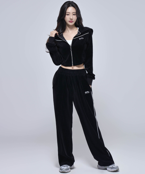 PHYSICAL GARMENTS（フィジカルガーメンツ）の「P5055 ウーマン ベロアパンツ [ブラック]（スウェットパンツ・レディース・ブラック・1/2）」の5枚目の写真