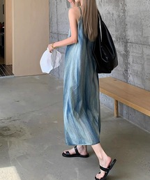 ニュアンス柄キャミワンピース