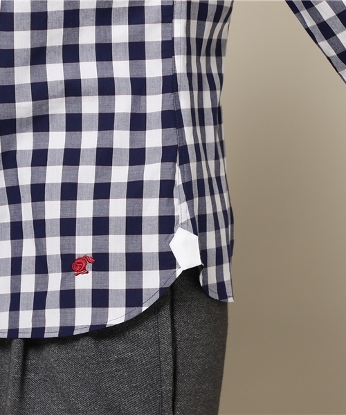 LOVELESS（ラブレス）の「【LOVELESS】WOMENS ラージギンガムラウンドクレリックシャツ（シャツ/ブラウス・レディース・ブルー・36/34）」の12枚目の写真