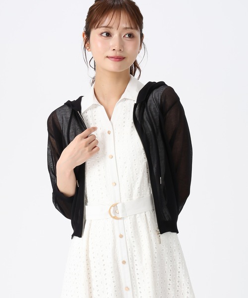 MISCH MASCH(ミッシュマッシュ)の「2026春夏新作 ラメシアーニットパーカー(パーカー・レディース・ブラック/グレー/ホワイト・フリ-)」の7枚目の写真