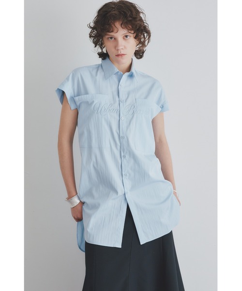 Muel Chic(ミュエルシック)の「Urban shirt アーバンシャツ(シャツ/ブラウス・レディース・スカイブルー/ブラック/ホワイト/ライトグリーン・FREE)」の1枚目の写真