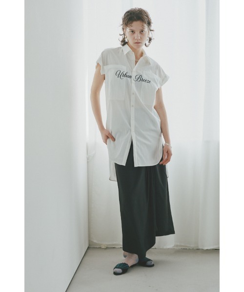 Muel Chic(ミュエルシック)の「Urban shirt アーバンシャツ(シャツ/ブラウス・レディース・スカイブルー/ブラック/ホワイト/ライトグリーン・FREE)」の11枚目の写真