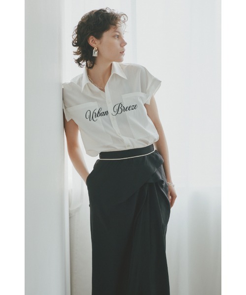 Muel Chic(ミュエルシック)の「Urban shirt アーバンシャツ(シャツ/ブラウス・レディース・スカイブルー/ブラック/ホワイト/ライトグリーン・FREE)」の15枚目の写真